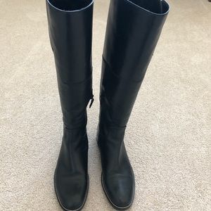 Cole Haan black leather riding boots